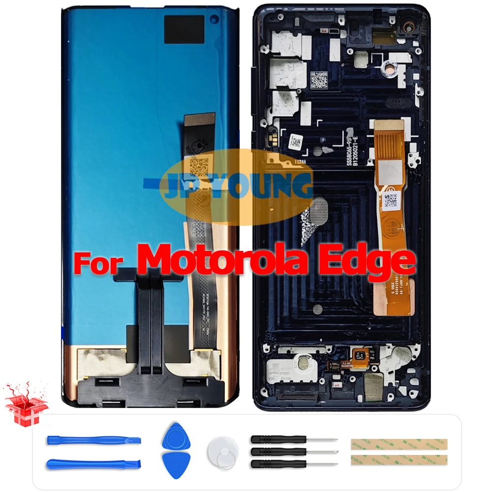 Pantalla Táctil OLED Original de 6.7 Pulgadas con Marco para Motorola Moto Edge XT2063/XT2063-2/XT2063-3 - Repuesto