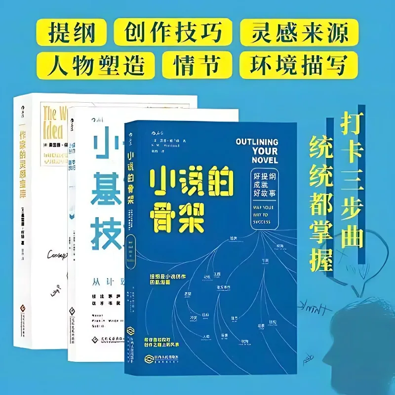 

3 Books Chinese Version Outlining Your Novel：Map Your Way To Success How To Craft A Great Story The Writer's Ldea Thesaurus