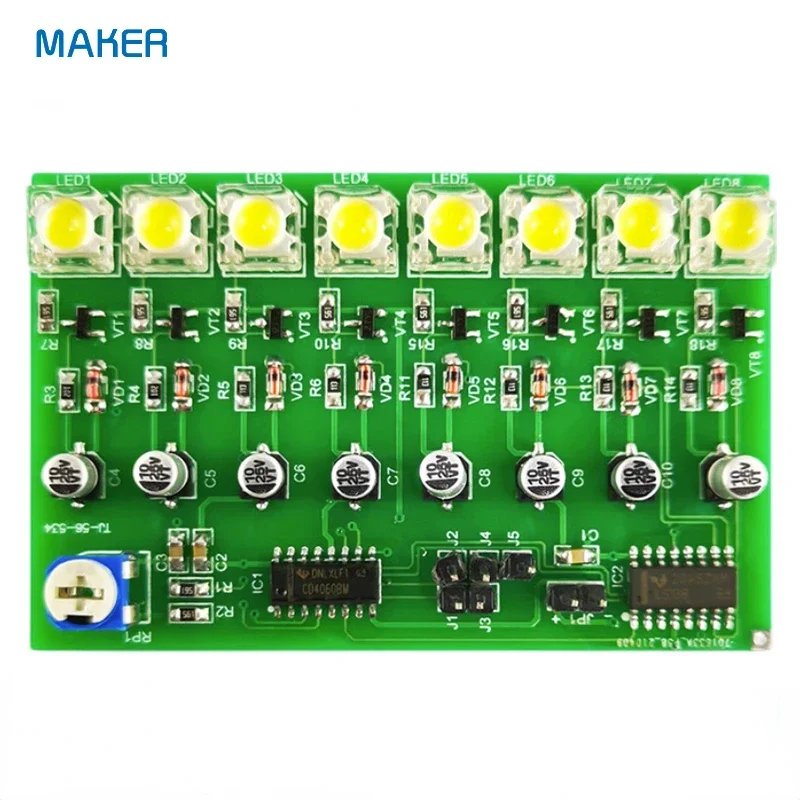 Drip Light Circuit Welding Kit 8 Way Gradually Extinguished Flowing Water Light Electronic Single Skill Test DIY Assembly Parts