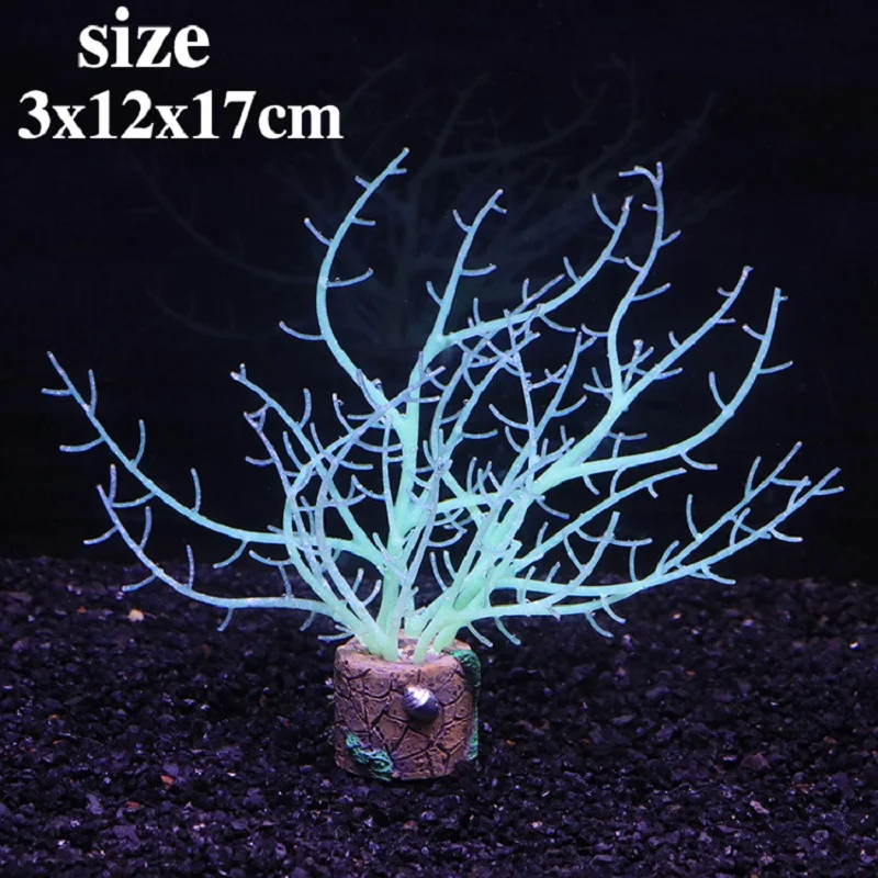 Fish Tank Ornament Silicone Noctilucent Coral Simulation Underwater Plants Aquarium Decoration Aquatic Landscape