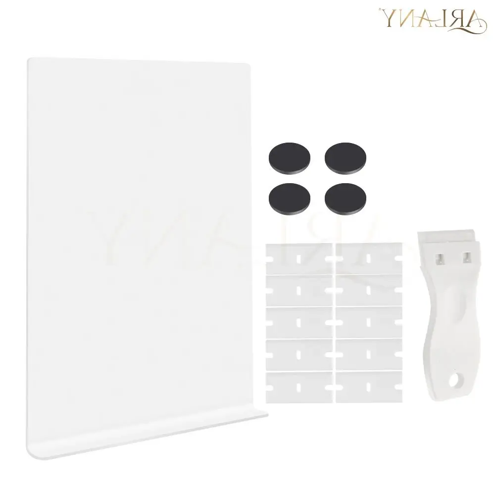 

ARLANY Hair Extension Tape Remover Kit for Tape-in Extensions Acrylic Operation Board Plastic Scraper Acrylic Bending Board