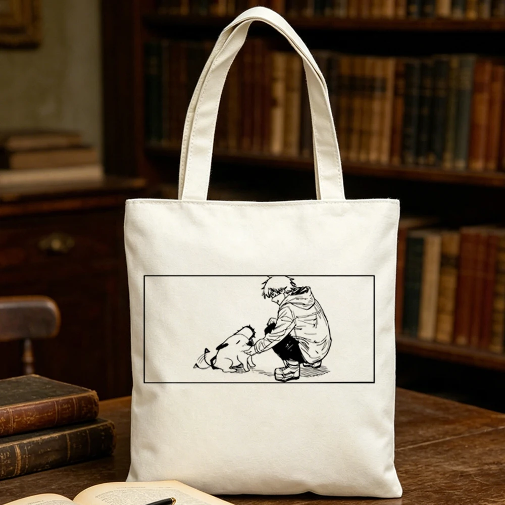 Chainsaw Man tote bag einkaufstasche sac cabas totebag shopper personnalisable woman