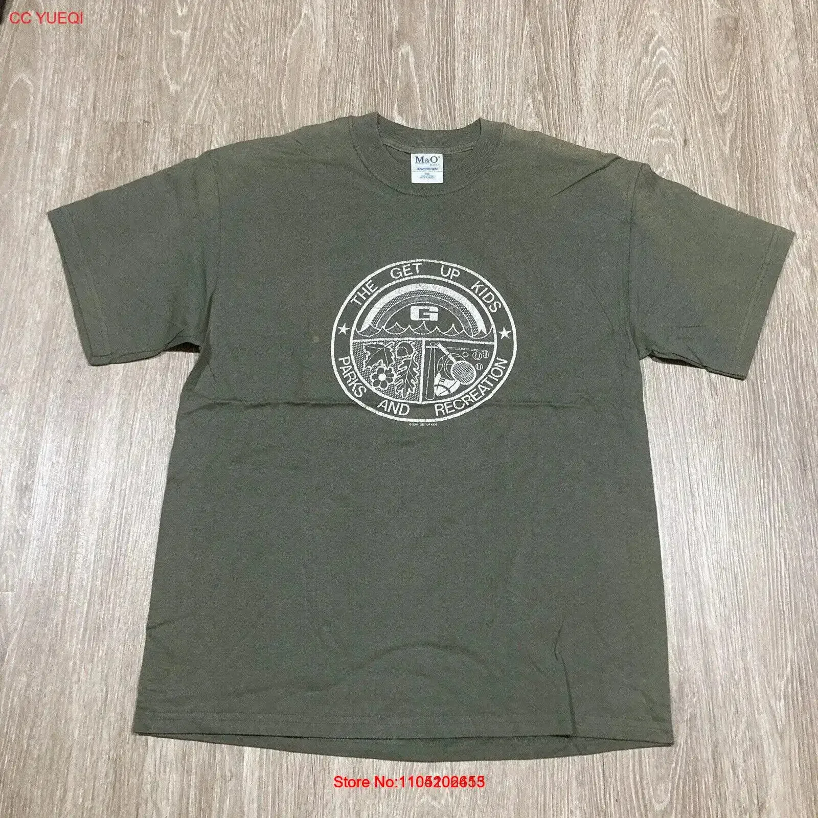 تي شيرت The Get Up Kids L 90s 00s Y2k Parks and Recreations Band Concert Tour عتيق مغسول جرافيك قليلاً #1