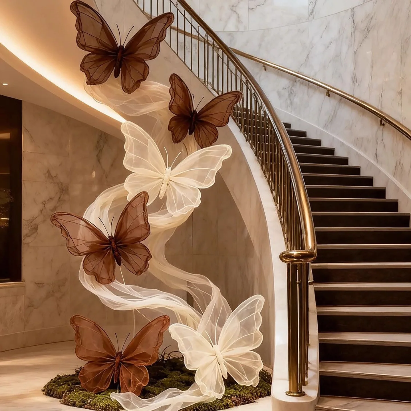 

DSA paper art butterfly decorative ornament autumn and winter beauty Chen props shopping mall shop window scene layout yarn art