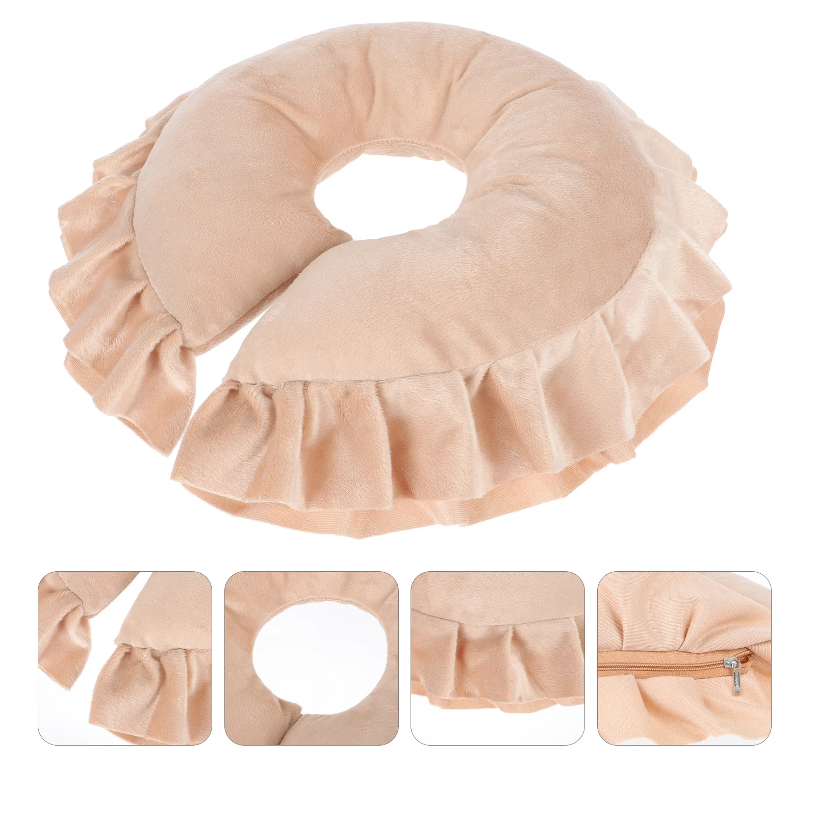 

1 шт. U-образная подушка для шеи, хлопковая массажная подушка для лица, спа-подушка для лица, салон красоты, путешествия, офис