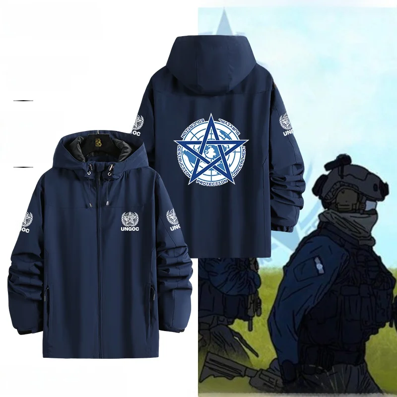 

ex Stand Fit Polyester Fiber Zipper Closure Hooded Jaet SCP Foundation UNGOC United Nations Global Superl League