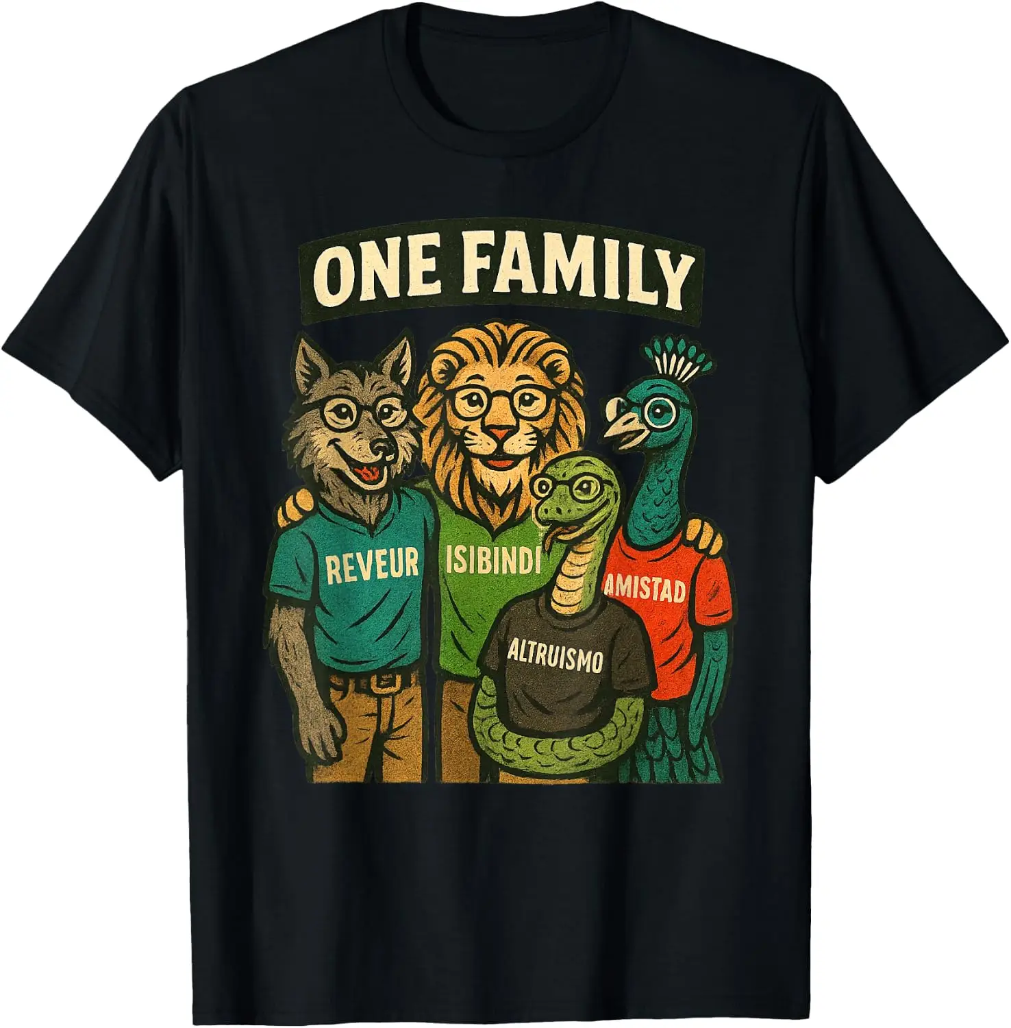 ISIBINDI, REVEUR 4 Houses 1 Family T-Shirt 100% Cotton Trendy Y2K Short-Sleeve Tee-Soft, Quick-Drying, Moisture-Wicking; Ideal