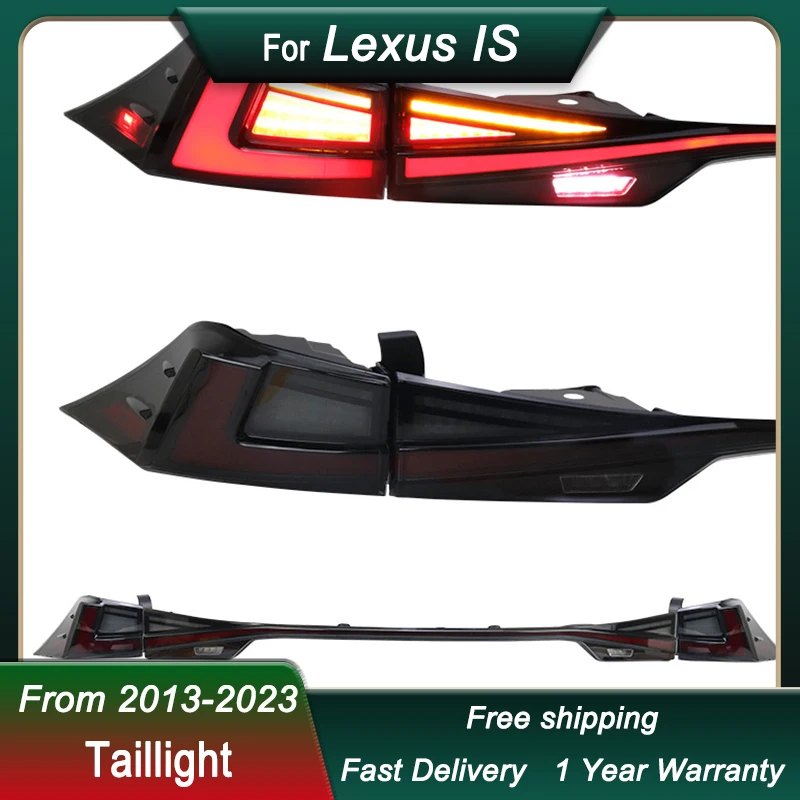 

Автомобильные сквозные задние фонари для Lexus IS IS250 IS300 350T 2013-2023 Светодиодный задний фонарь Задние стоп-сигналы Starlink Cross Taillight Accembly
