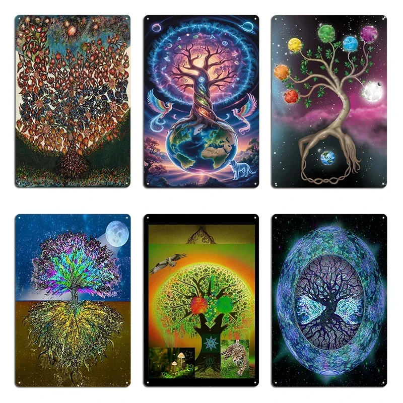Lifestyle Hub Tree of Life by Seraphine Louis Favourite Artists Collection Metal Wall Decor Designs Club Tin Sign Poster
