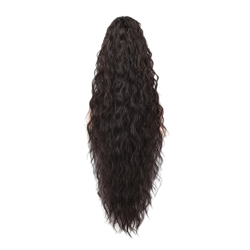 

Модный синтетический накладной хвост для волос, длинный волнистый пушистый хвост, кудрявые волосы, натуральный парик-хвост на заколке, аксессуары для волос