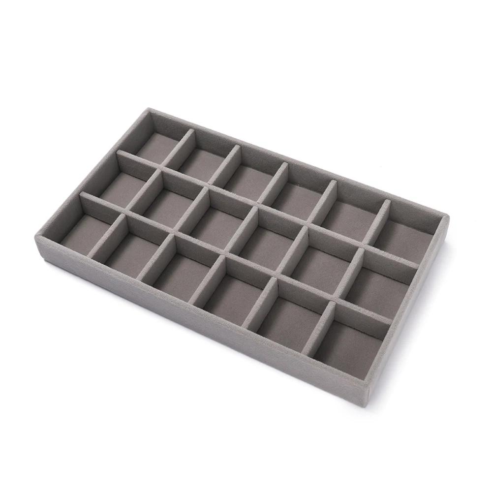 1Pcs/Lot Velvet Jewelry Display Tray Multiple Styles Portable Ring Earrings Necklace Organizer Box Drawer Jewellery Organizers