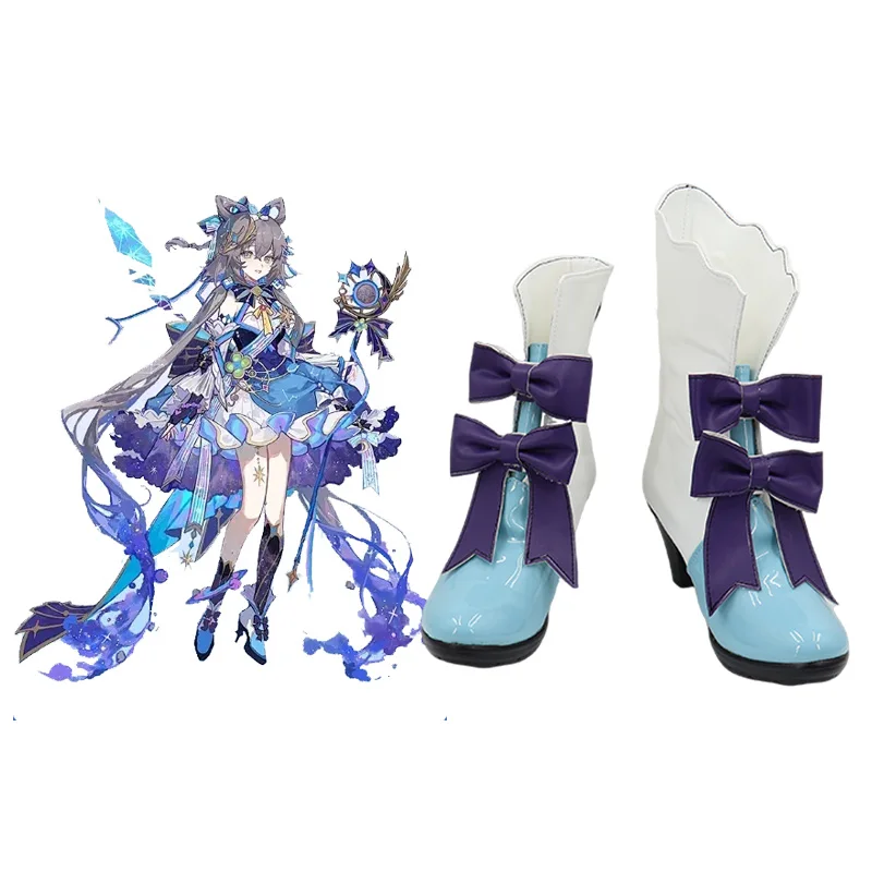 

Luo Tianyi Cosplay Shoes Anime Concert Handmade Faux Leather Carnival Party Halloween Boots