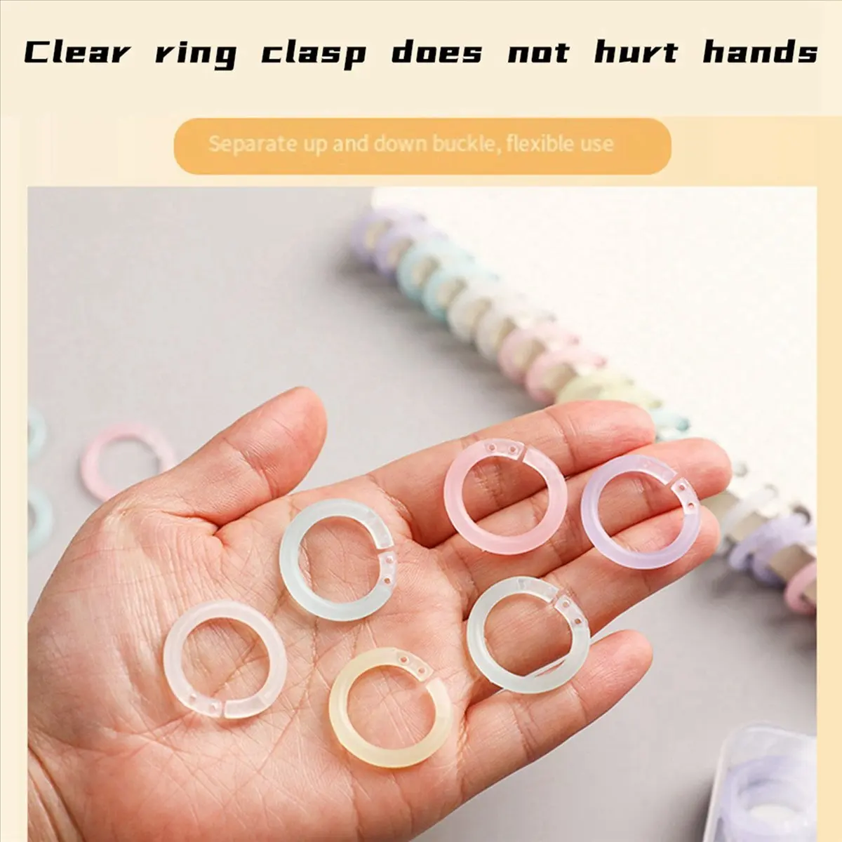 【NEW】200 Pieces Plastic Books Binding Discs Discbound Expansion Discs Binder Rings Book Rings for DIY Notebook Planners 15mm