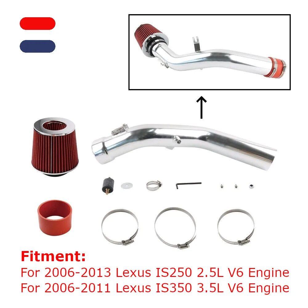 

Racing Car Cold Air Intake Pipe Filter Kit Red Blue For Lexus IS250 2.5L V6 Lexus IS350 3.5L V6 Engine Parts