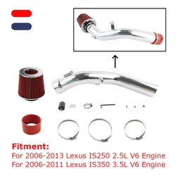 Racing Car Cold Air Intake Pipe Filter Kit Red Blue For Lexus IS250 2.5L V6 Lexus IS350 3.5L V6 Engine Parts