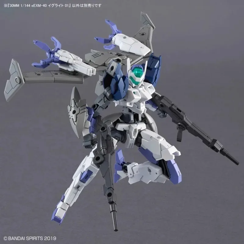 Bandai Original 30MM Model Kit อะนิเมะฟิกเกอร์ 1/144 EEXM-40 IGLIGHT 01 แอ็คชั่นฟิกเกอร์ของเล่นสะสมเครื่องประดับของขวัญสำหรับเด็ก