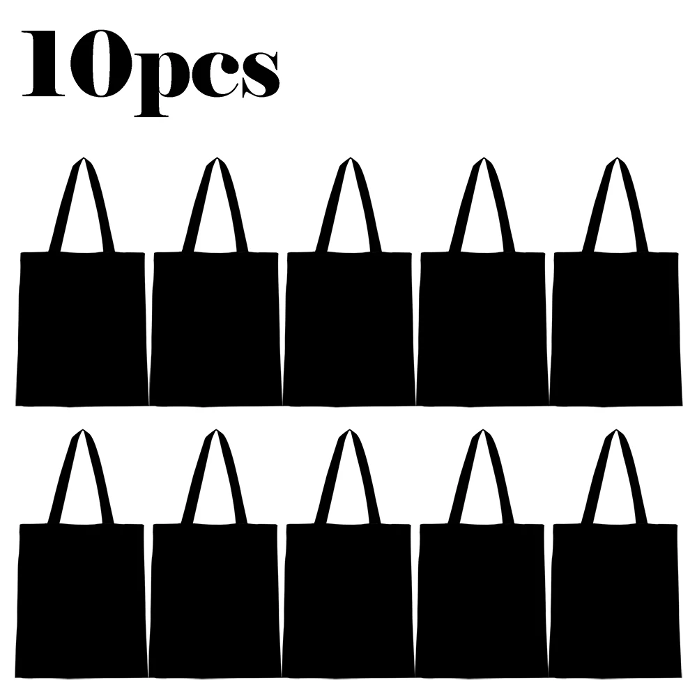 10PCS DIY Graffiti Blank Non Custom Shopping Original Design Fashion Travel Canvas Shoulder Bags Women Handbags