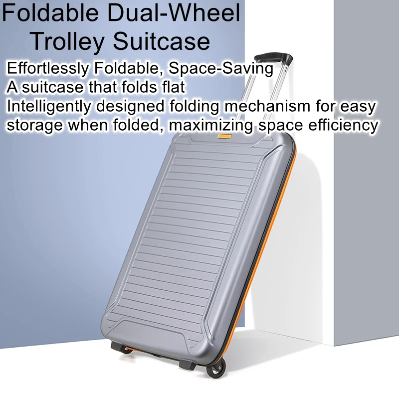 

Multi-Functional Foldable Suitcase 24-inch Spinner with Combination Lock 20-inch Carry-On Travel Case