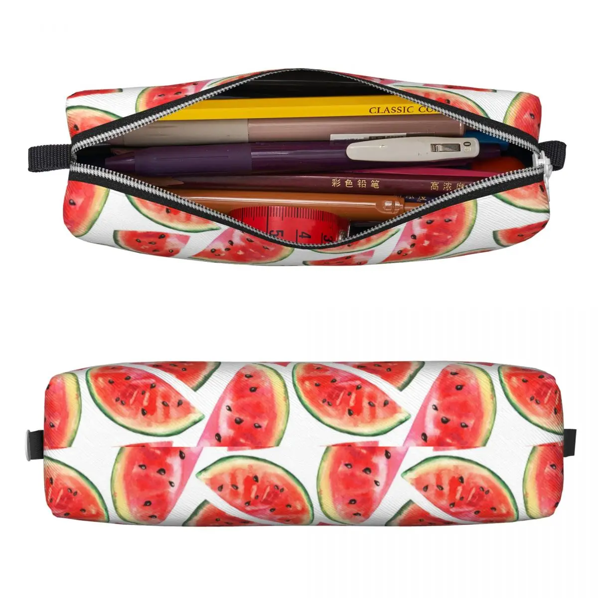 New Watermelon Fruit Cartoon Tropical Style Pencil Case Pencilcases Pen for Girls Boys Big Capacity Bag School Supplies Gift