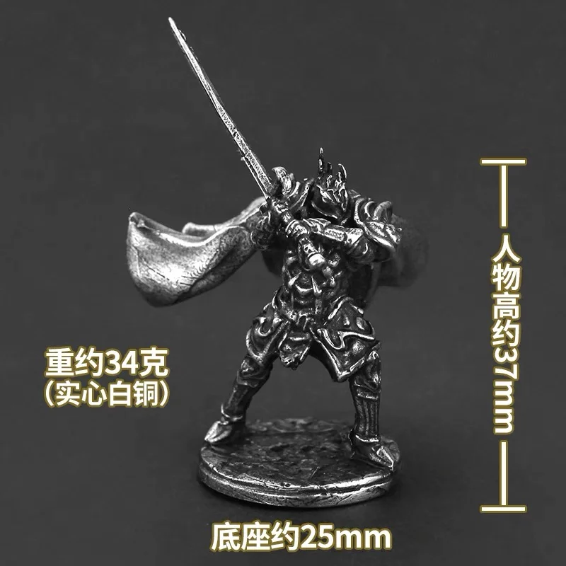 The Legend of King Arthur Armor Samurai Statuette Figure Vintage Metal Soldiers Model Statue Desktop Toy Ornament Decoration