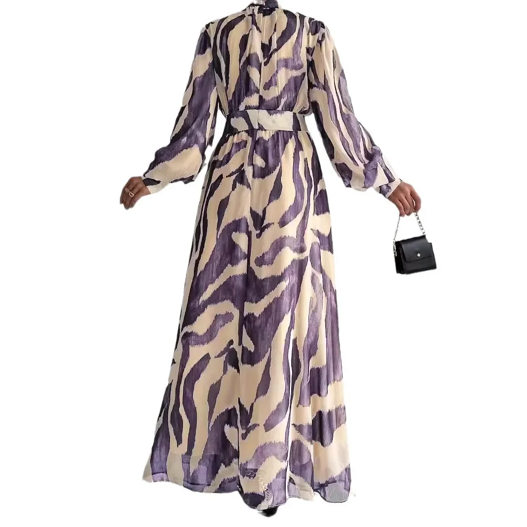 Ramadan Eid Muslim Women Print Dress Abaya Saudi Arabic Long Robe Dubai Kaftan Islam Jalabiya Vestidos Abayas Modest Dresses