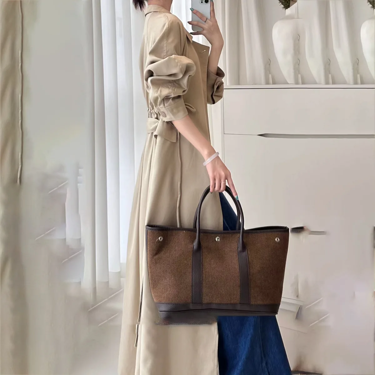 KWTX Damen-Trenchcoat, lang, Frühling 2025, Gürtel an der Taille, Kordelzug, schick, elegant, schmale Passform, lässig, schick, bequem, Premium-Qualität