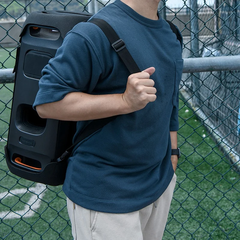 ABDE-Txesign حقيبة حمل للسفر لـ JBL Partybox 110 مكبر صوت EVA غطاء بديل واقٍ مع حزام كتف مزدوج