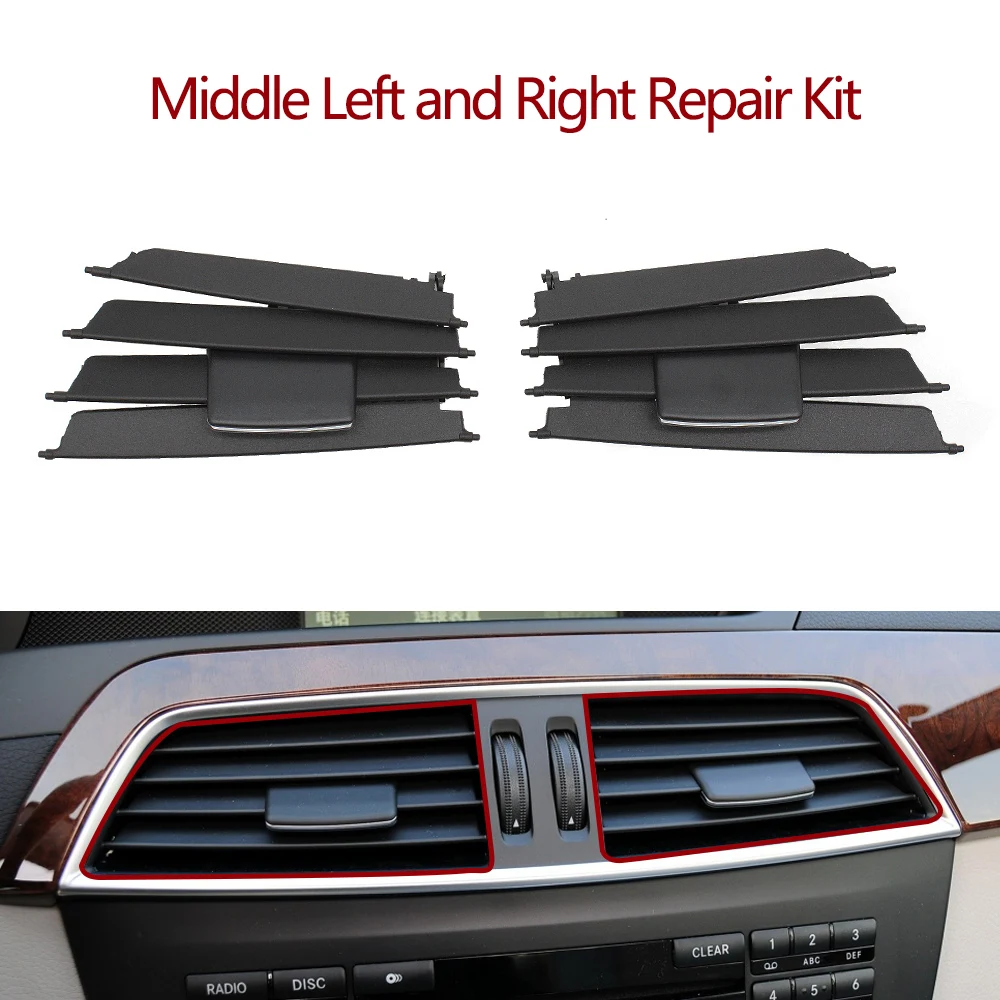 Front Central Dashboard Air Conditioning Middle Ac Vent Grille Repair Kit For Mercedes Benz C Class W204 2011-2014 204830615