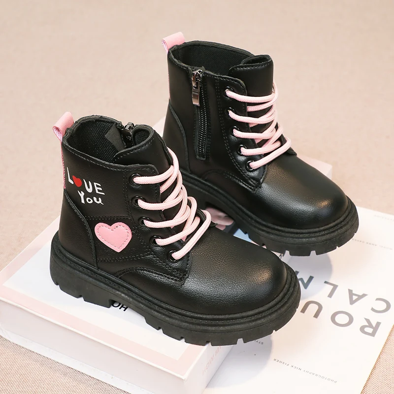 Girls Ankle Boots Fashion Children Beautiful Princess Boots Non-slip Kids Performance Boots Anti-Slippery 2024 Winter New