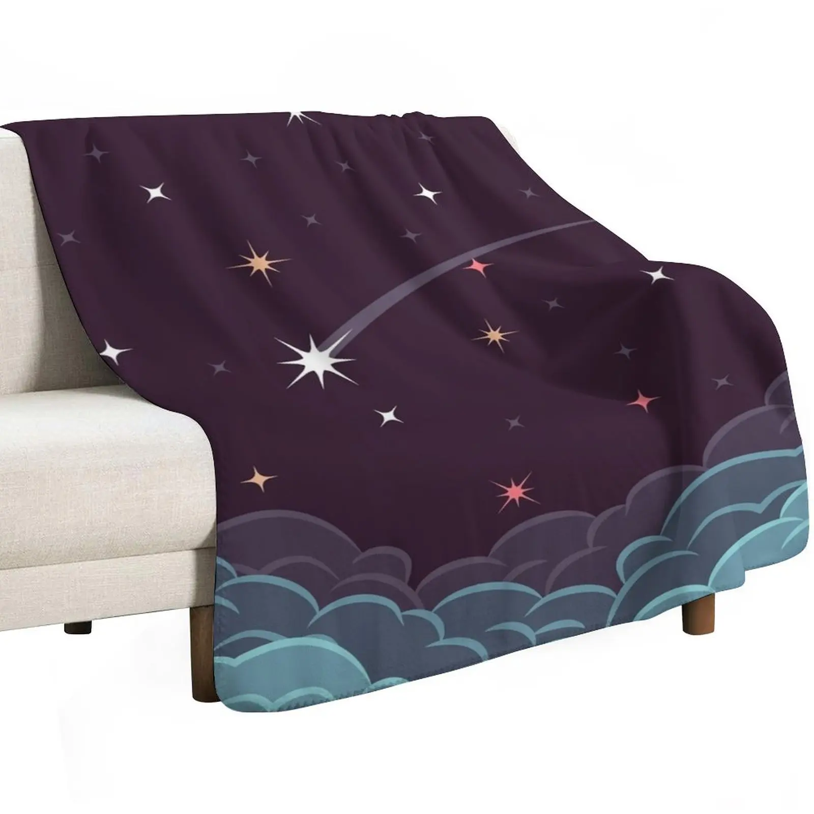 Falling Star Throw Blanket Flannel Fabric Furry Decorative Sofa Plaid For Baby Sofas Blankets