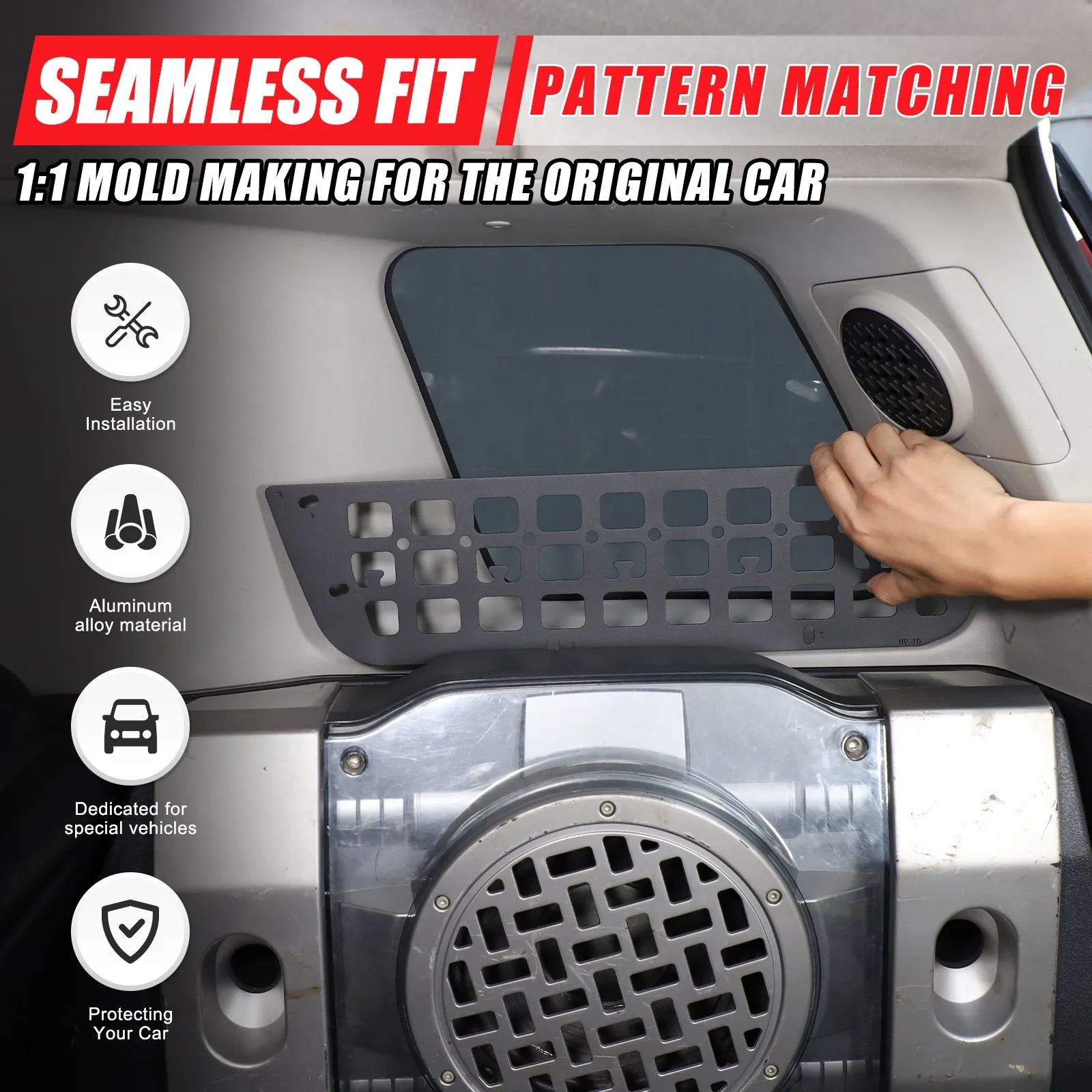 

Алюминиевый сплав багажник автомобиля, боковое окно, забор для хранения, панель Molle для Toyota FJ Cruiser 2007-2021, универсальные аксессуары для стойки