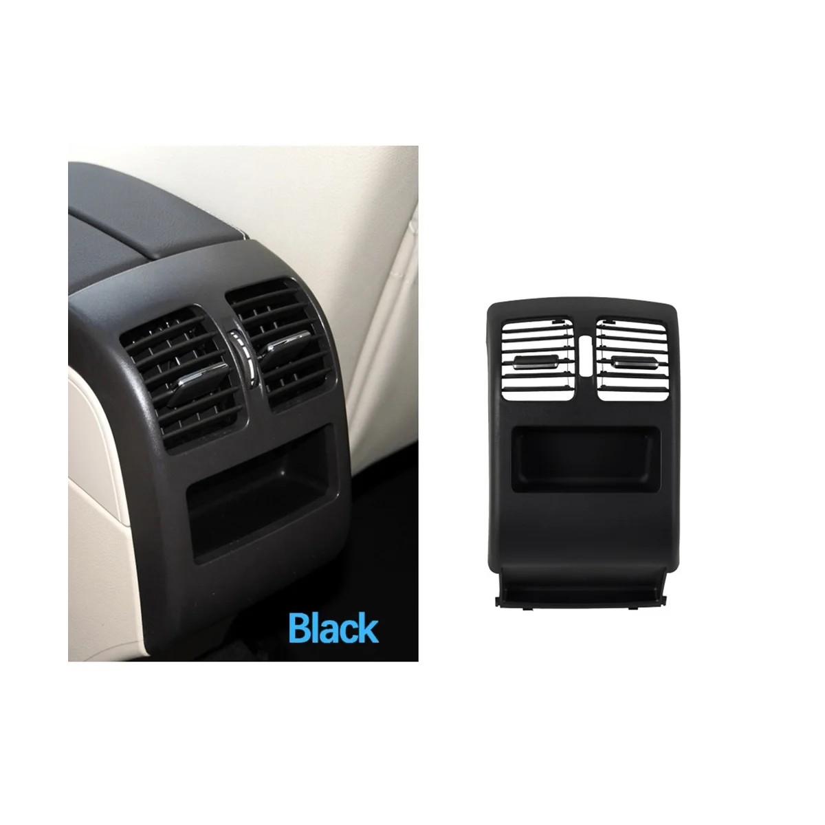 Rear Console Air Conditioner Vent Grille Outlet Panel for Mercedes Benz X204 GLK 200 220 300 350 2008-2015 (Black)