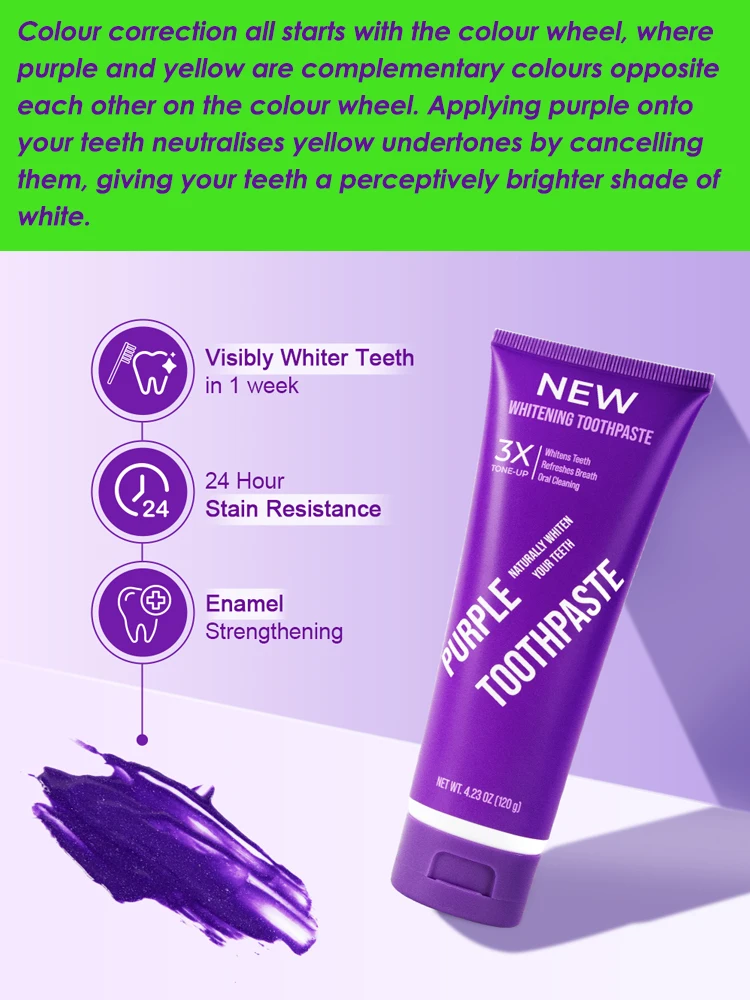 Purple Whitening Toothpaste De - Teeth Whitening Mousse review and price