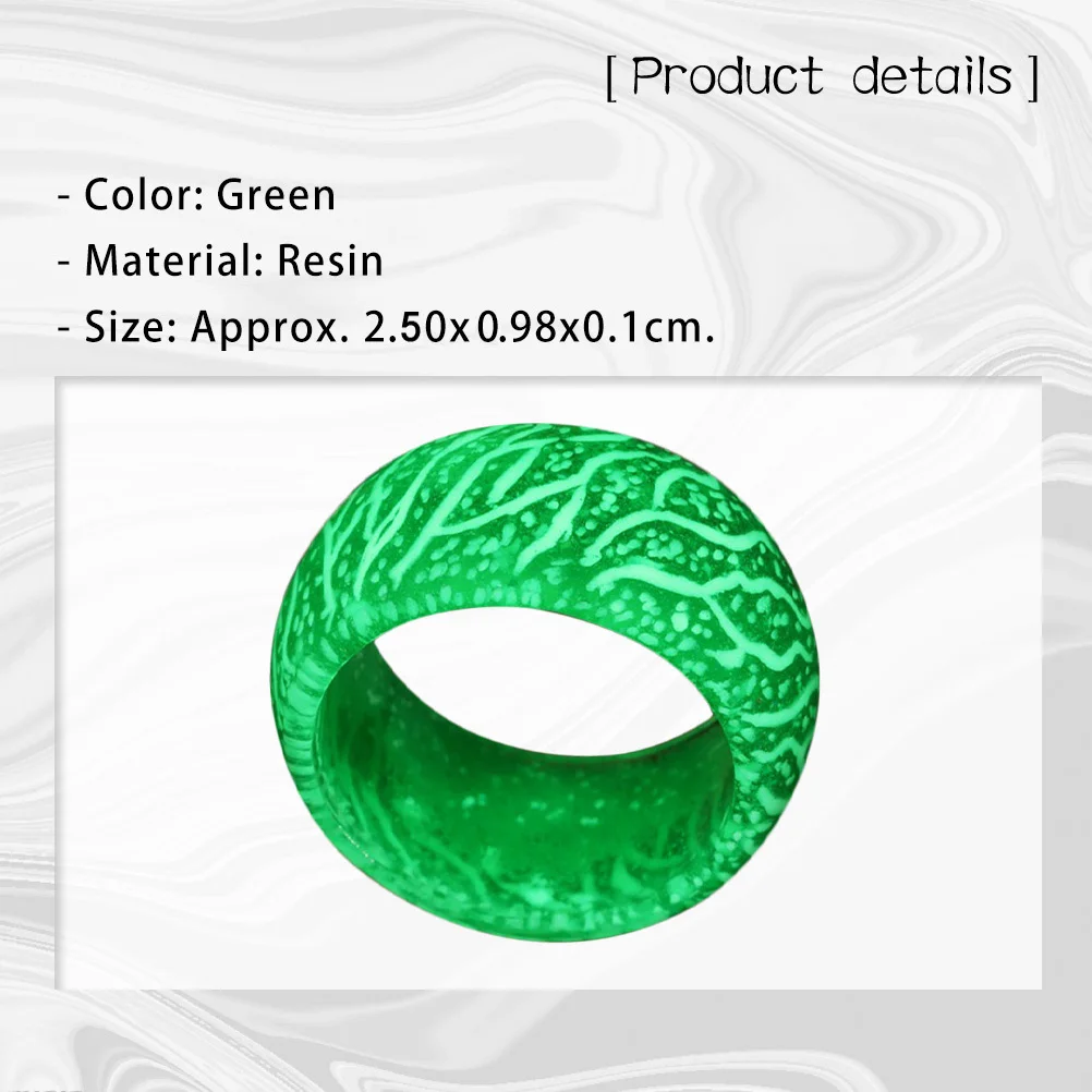 

Glow in The Dark Cracked Ring Resin Night Lights Ring for Women Funny Shining Creative Jewelry Gift Party Travel Daily