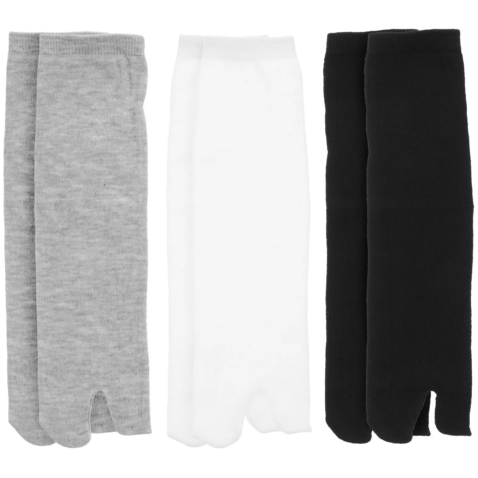 

3 Pairs Mid calf Tabi Socks 25 8 cm Polyester Cotton Men Women Separated Toes Sweat Absorption Deodorization Comfortable