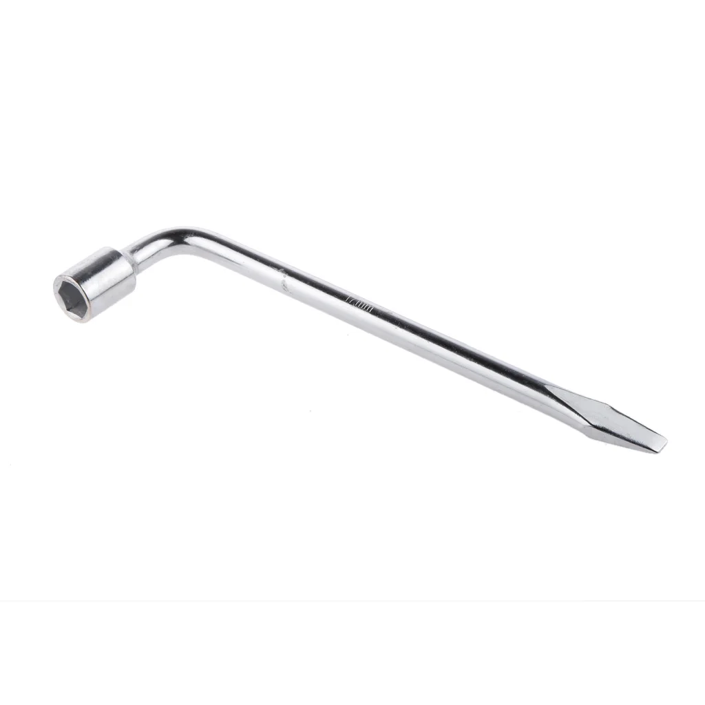 Car Spare Tire Lug Wrench for Jack - L Type Hexagon Slotted End Socket Repair Tool image 3