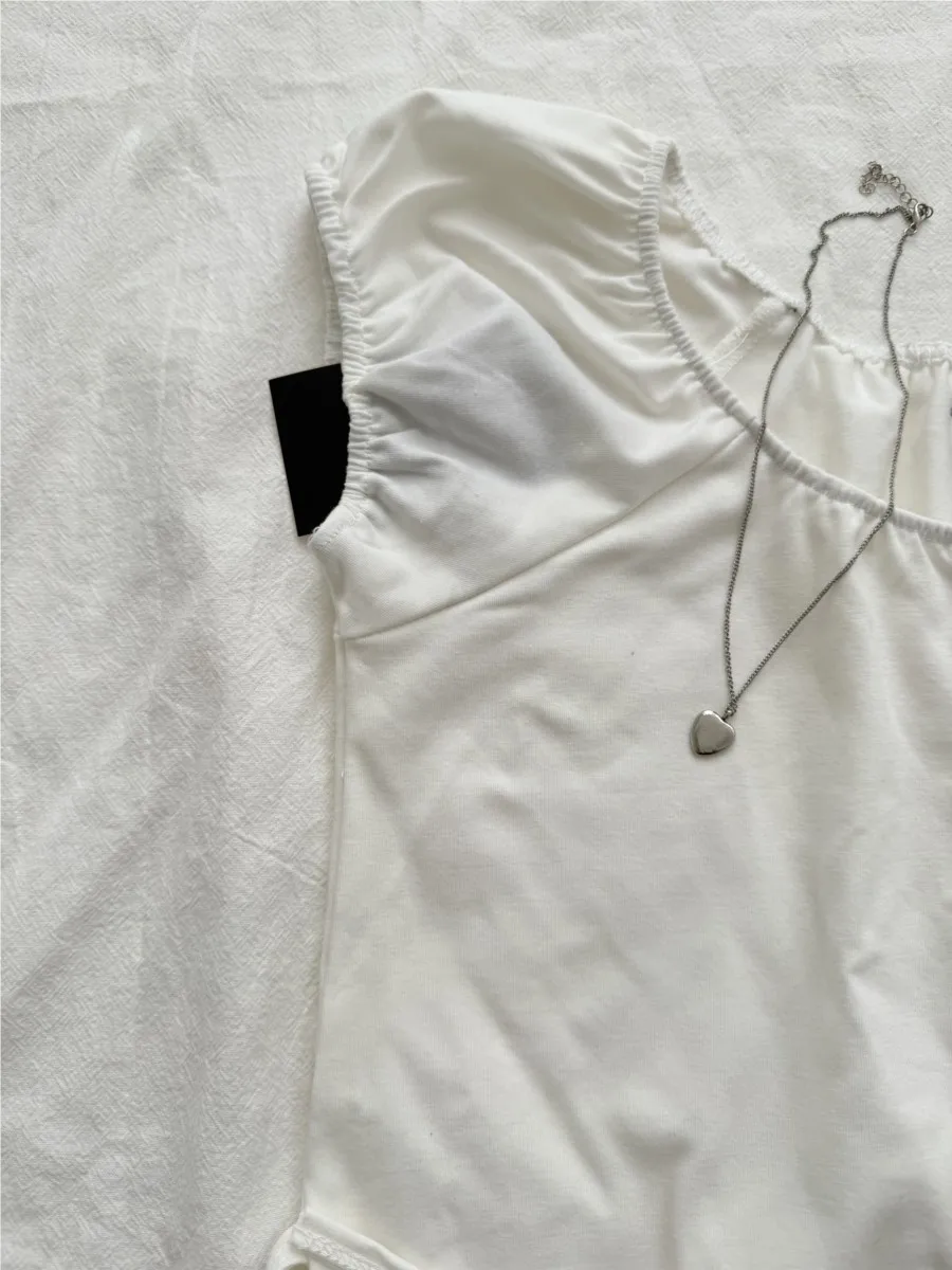 White Back lace-up T-shirt Shorts 2 Pieces Sets Women Cotton Slim Buttons Crop Top+Bow Home Shorts Sweet Two Piece Clean Outfit