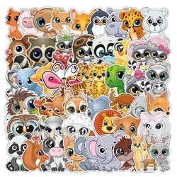 10/25/50pcs Cartoon Big Eyes Animal Stickers for DIY Luggage Water Bottle Phone Laptop Guitar Scrapbook Notebook Decal