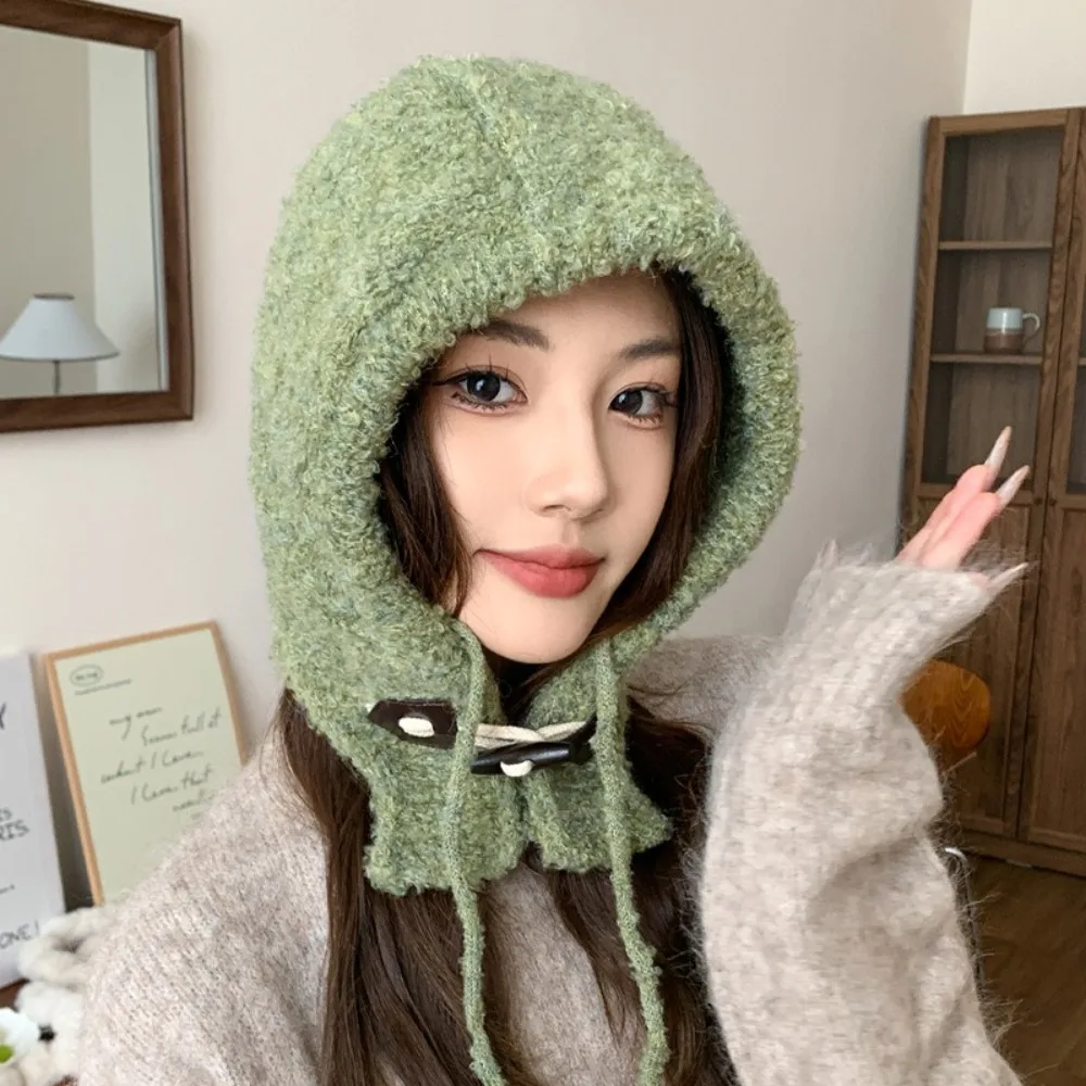 New Korean Winter Hat Christmas Gift Women Girl Plush Hats Thickened Keep Warm Outdoor Travel Ear Protection