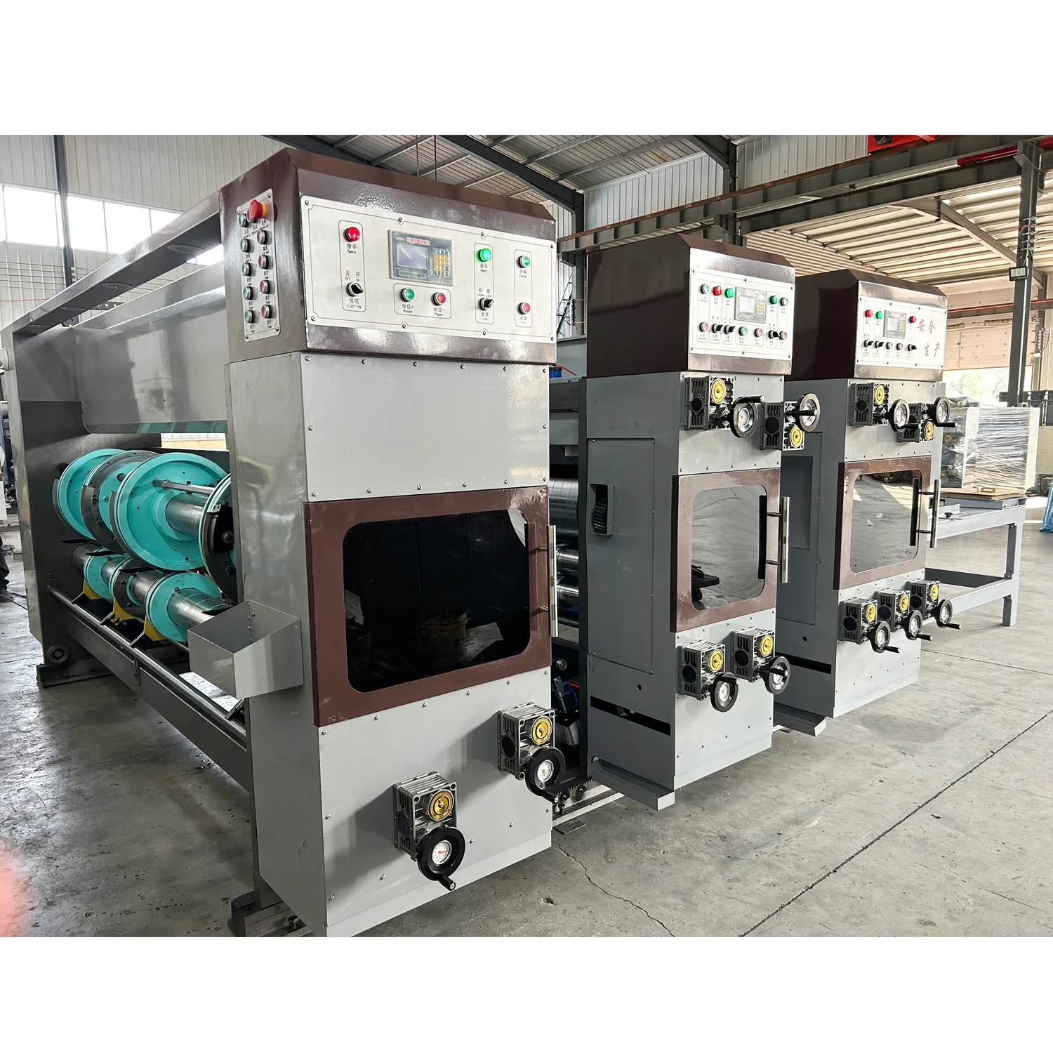 Obrázek 5: Karton skříňka balení vlnité lepenky rotační zemřít řezací stroj flexo tisk pizza skříňka stroj