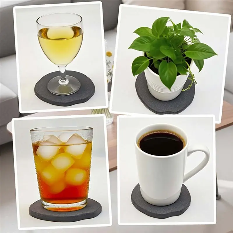 ABBP-Absorbent Drink Coasters 4 Pack Absorbent Quick-Dry Stone Design Kitchen Home Decor Coasters - view 2