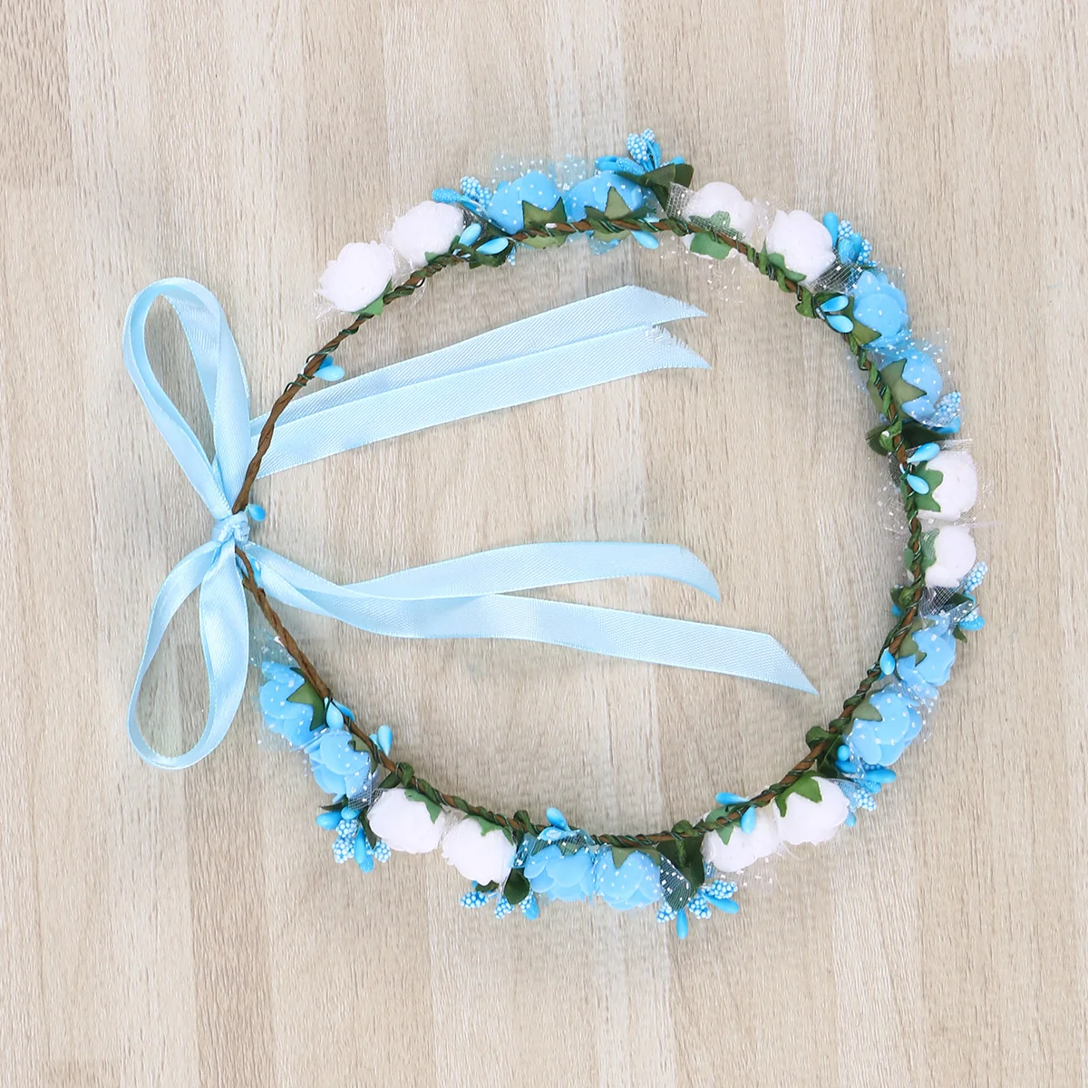 عصابة رأس زهرية قابلة للتعديل لحفلات الزفاف، تاج الزفاف، تاج الزهور، تصميم أنيق للتصوير الفوتوغرافي لحفلات الزفاف على الشاطئ #3