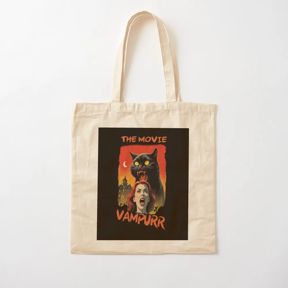 Vampurr The Movie Vampurr black cat Tote Bag shopping bags foldable the tote bag eco pack custom bags