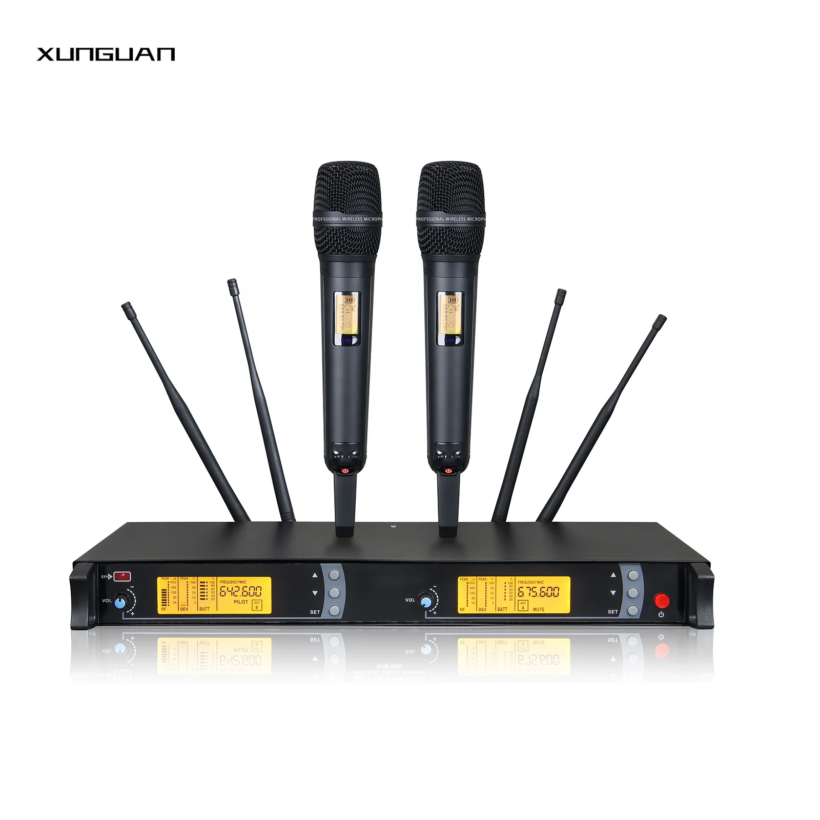 

SKM9000 Good Price UHF Professional Wireless Microphone System 2CH Metal Handheld For Conference/Singing/ Karaoke