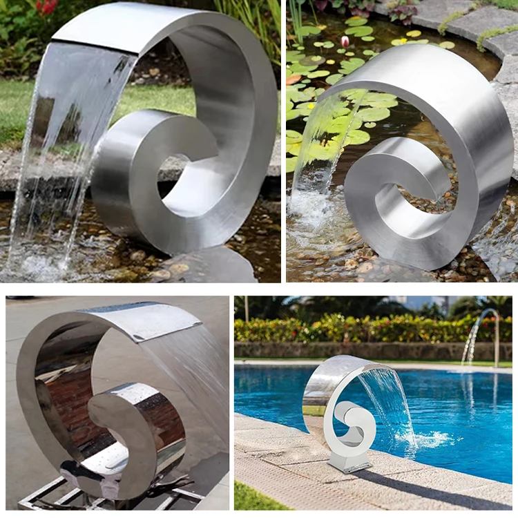 Popular Stainless Steel Waterfall Fountain Nozzle Pool Massage Spa Nozzle Swimming Pool Waterfall