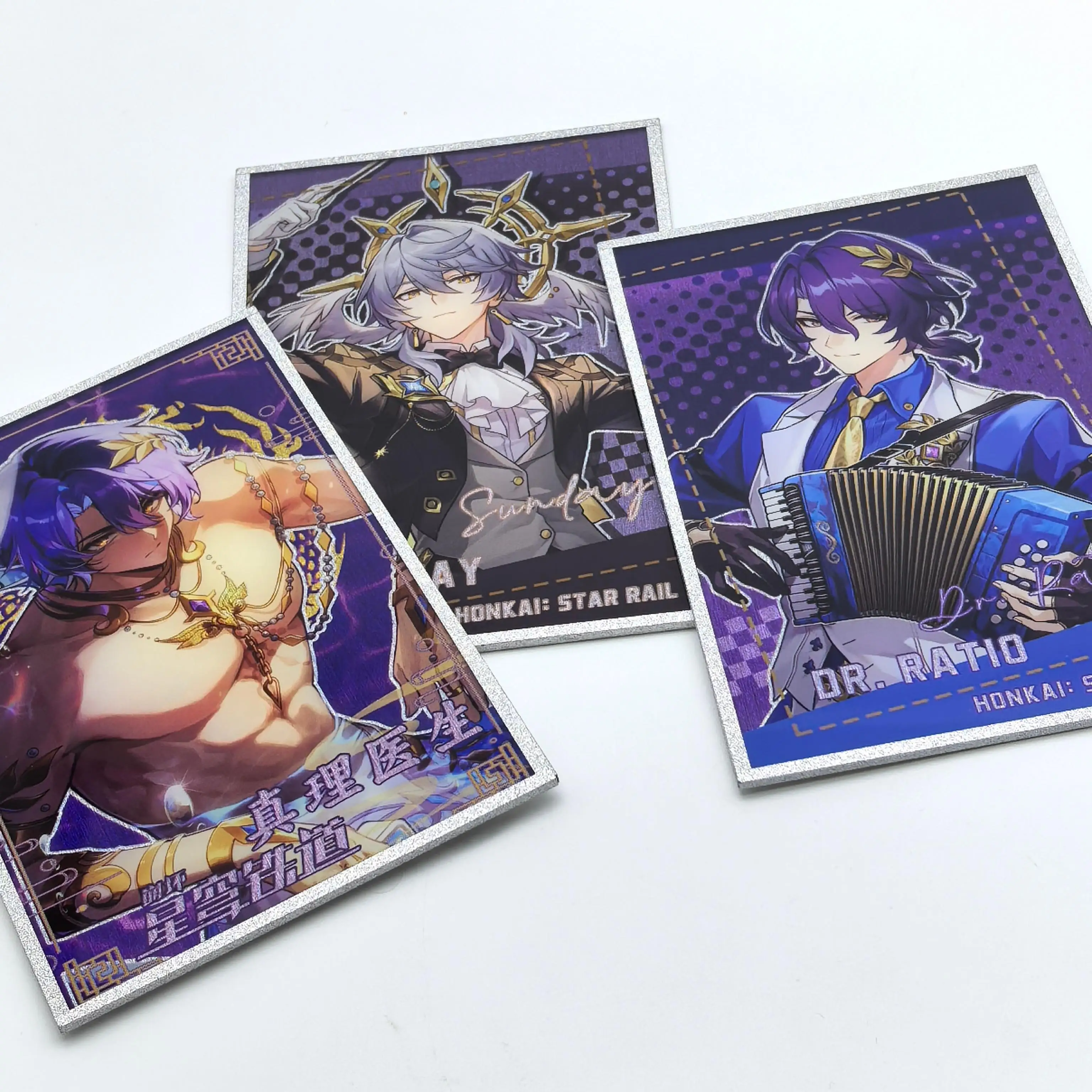 Anime Honkai: Star Rail domingo Castorice ‌   Jingyuan Soporte acrílico Tarjeta de personaje brillante Anime Decoración de escritorio coleccionable para fanáticos