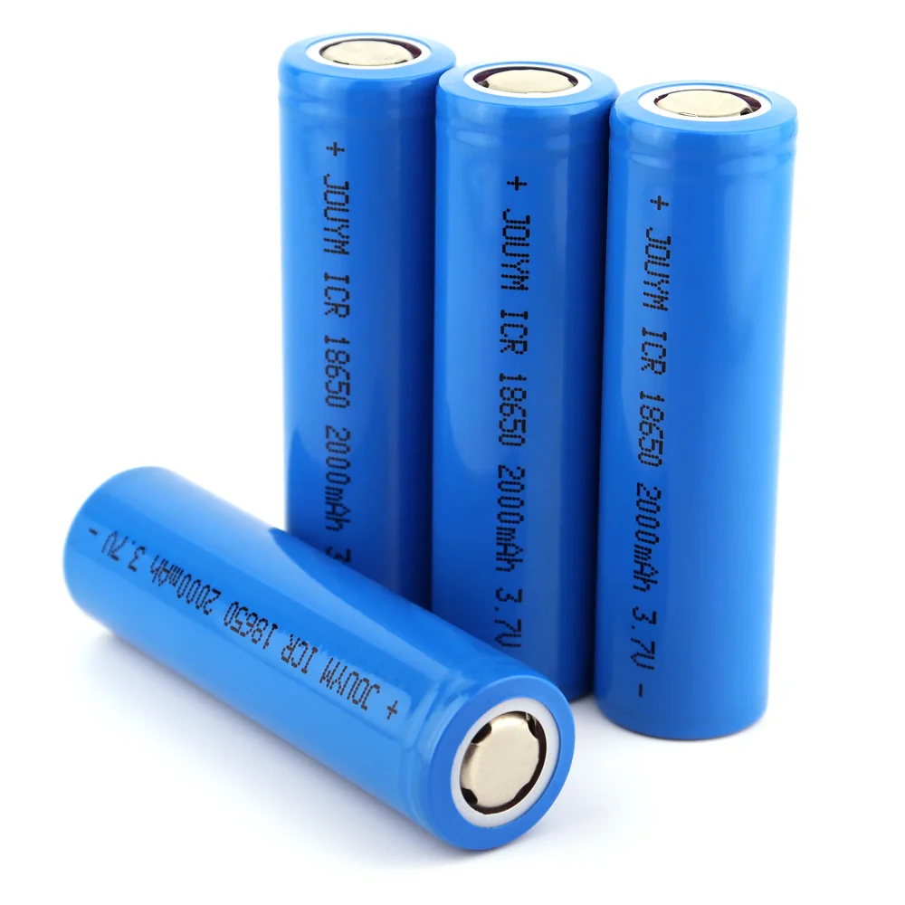 100% New Original JOUYM 3.7 v 2000mah 18650 Lithium Rechargeable Battery