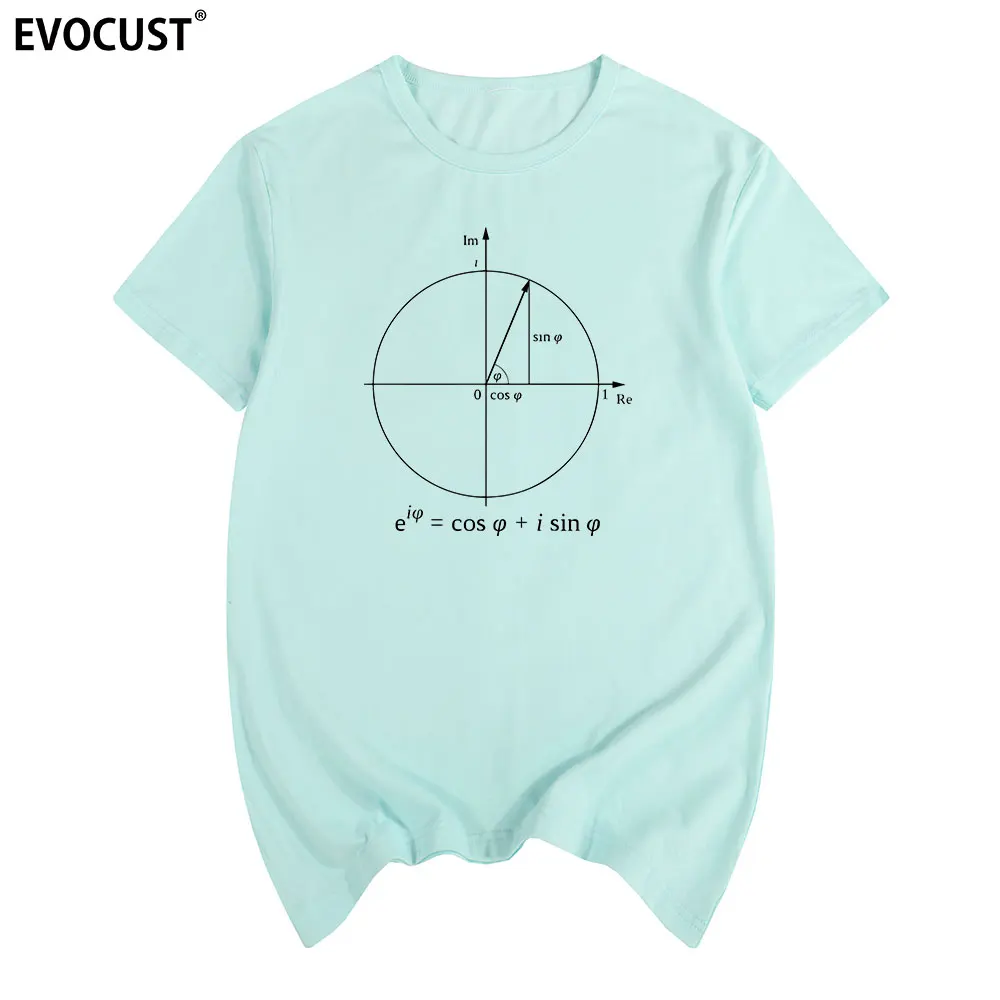 Euler-男性と女性のためのユニセックスコットンTシャツ,元のID,科学的でエレガントなTシャツ