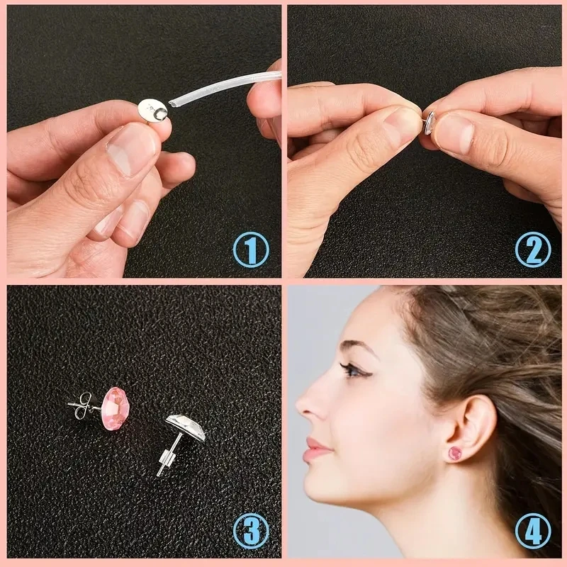 1 Set 10 Grid Box Ear Hook Single Loop 9-shaped Needle Ear Plug Set Handmade DIY Making Jewelry Earring Accessories Materials