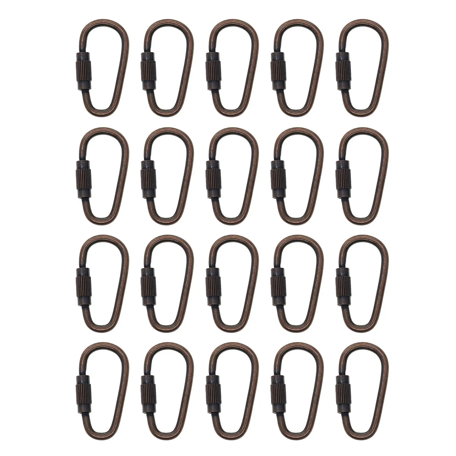 20Pcs Small Keychain Carabiner Clips Keychain Clips Durable Lightweight D Ring